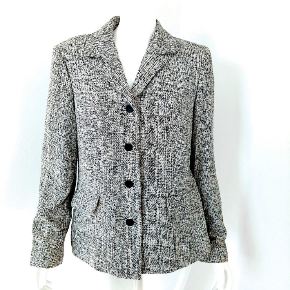 Nordstrom Silk Tweed Textured Blazer. Size 14